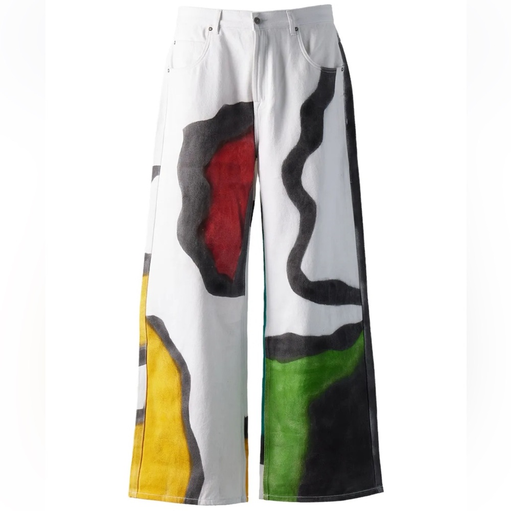 Glass Cypress Painted White Jeans Men’s Size 36